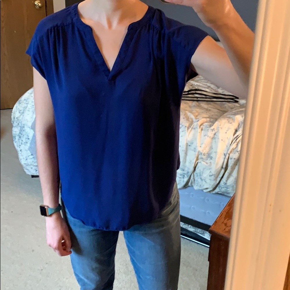 Banana Republic cap sleeve blouse, size: S